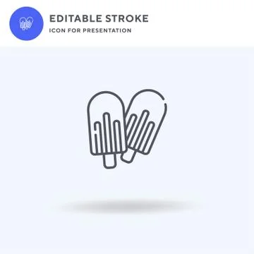 Ice Cream icon vector, filled flat sign, solid pictogram isolated on white, logo 스톡 일러스트