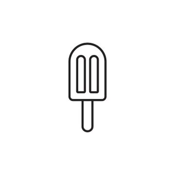 Ice cream icon vector on white background Stock Illustration