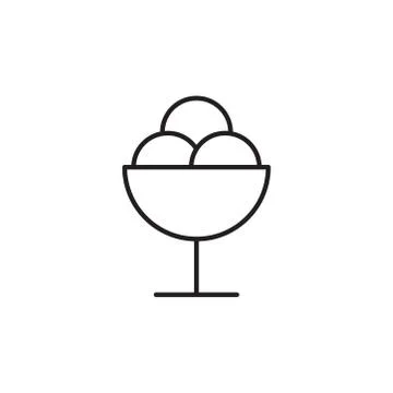 Ice cream icon vector on white background Stock Illustration