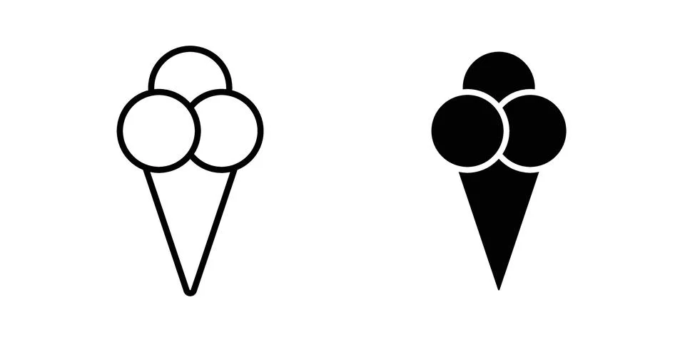 Ice cream icon for web projects Stock Illustration