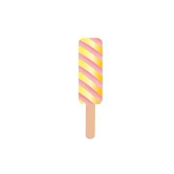 Ice cream icons set, summer banner. Cartoon design, realistic. Set ice cream ico Stock Illustration