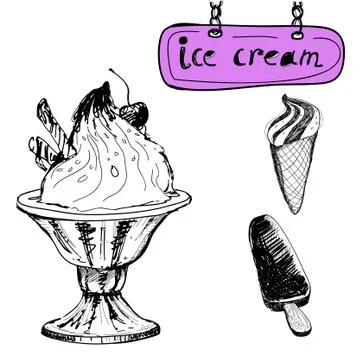 Ice cream Stock Illustration