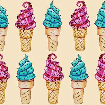 Ice cream Illustrazione stock