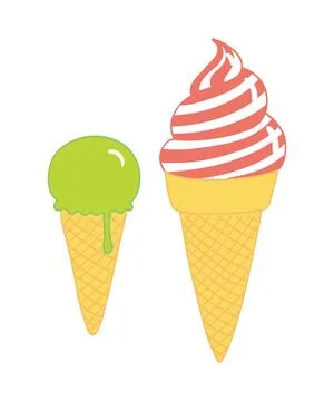 Ice cream illustration isolated. Stock Illustration