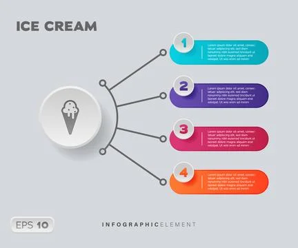 Ice Cream Infographic Element Stock Illustration