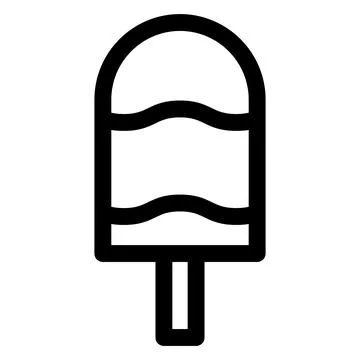 Ice cream line icon vector illustration isolated on white background Stock Illustration