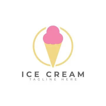 Ice cream logo Stock Illustration