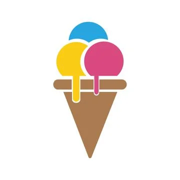 Ice cream Logo Template vector icon illustration design Stock Illustration