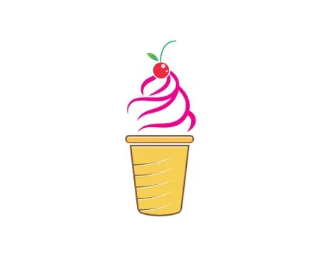 Ice cream logo vecctor template Stockillustratie