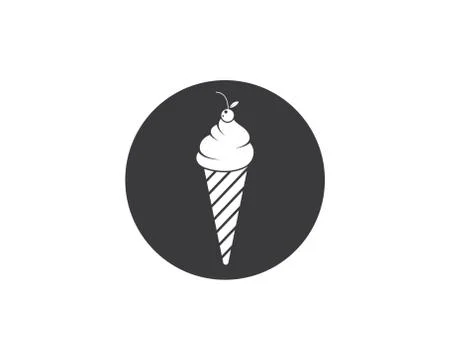 Ice cream logo vecctor template Stock Illustration