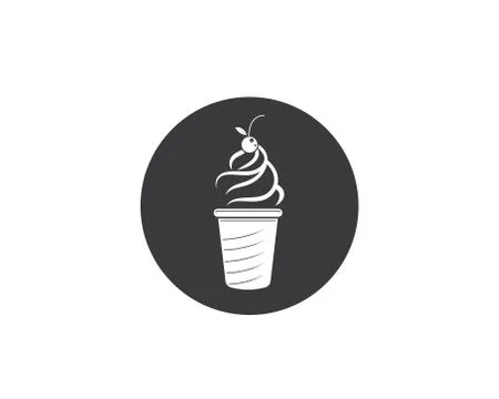 Ice cream logo vecctor template Stock Illustration