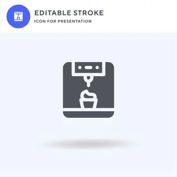 Ice Cream Machine icon vector, filled flat sign, solid pictogram isolated on Stock Illustration