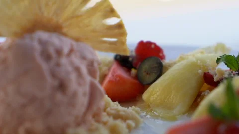 Ice cream macro Stock Footage 128441811