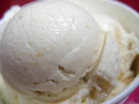 Ice cream macro Stock Photos