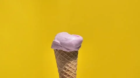 Ice cream melting, time lapse Stock Footage 243219782