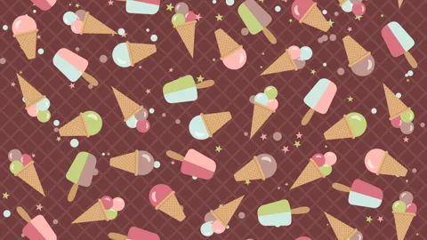 Ice cream moving background pattern Stock Footage 107983230