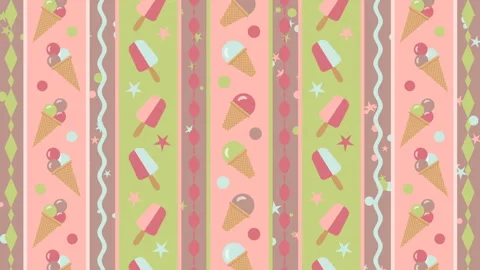 Ice cream moving background pattern Stock Footage 113122808