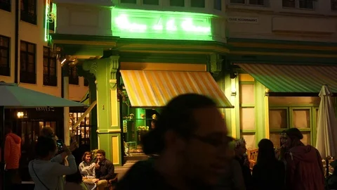 Ice cream parlor in Antwerp, Belgium. Stock Footage