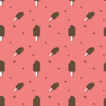 Ice Cream Party Seamless Pattern Stock Illustration