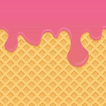 Ice cream pattern cream and wafle texture vector illustration 库存插图
