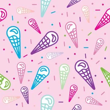 Ice cream pattern Stock Illustration