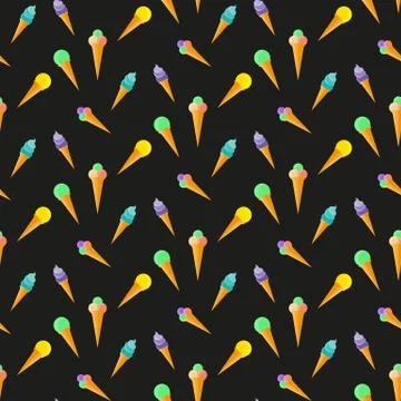 Ice cream pattern. Stock Illustration