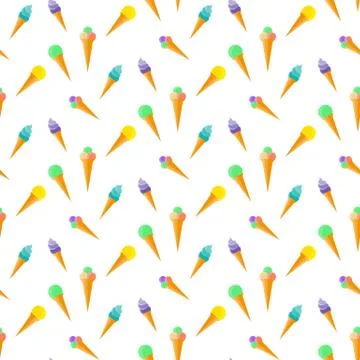 Ice cream pattern. Stock Illustration