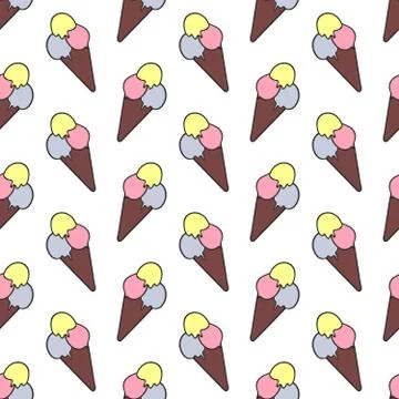 Ice cream pattern Stock Illustration