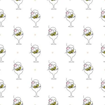 Ice cream pattern Stock Illustration