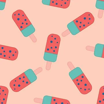 Ice cream pattern Illustrazione stock