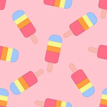 Ice cream pattern Stock Illustration