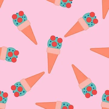 Ice cream pattern Stock Illustration