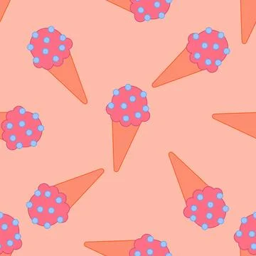 Ice cream pattern Stock Illustration