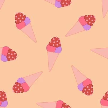 Ice cream pattern Stock Illustration