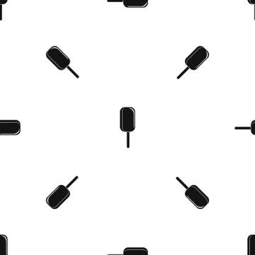 Ice cream pattern seamless black Stock Illustration