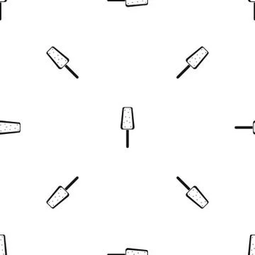 Ice Cream pattern seamless black 스톡 일러스트