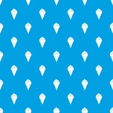 Ice Cream pattern seamless blue 스톡 일러스트