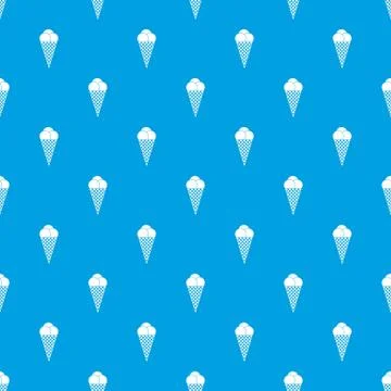 Ice Cream pattern seamless blue 스톡 일러스트