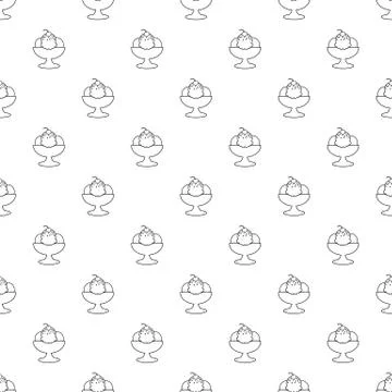 Ice cream pattern seamless Stock Illustration