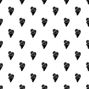 Ice cream pattern seamless Stock Illustration
