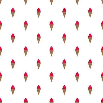 Ice cream pattern seamless Illustrazione stock