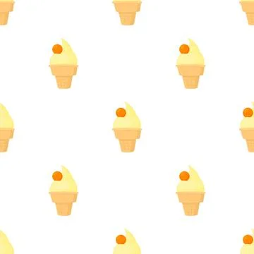 Ice cream pattern seamless vector 스톡 일러스트