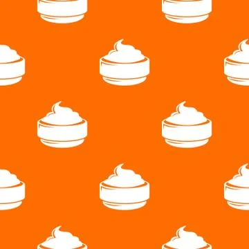 Ice cream pattern vector orange Stock Illustration
