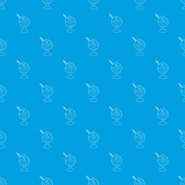 Ice cream pattern vector seamless blue 스톡 일러스트