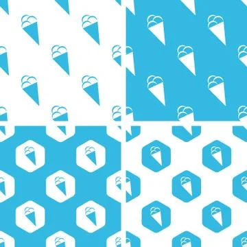 Ice cream patterns set Stock-Illustration