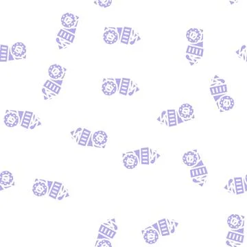 Ice cream pineapple glyph vector seamless pattern Stock Illustration