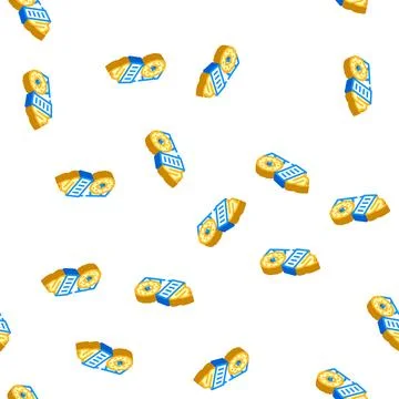 Ice cream pineapple isometric icon seamless pattern Stock Illustration