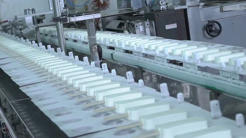 Ice cream plant Stock Footage 80275690
