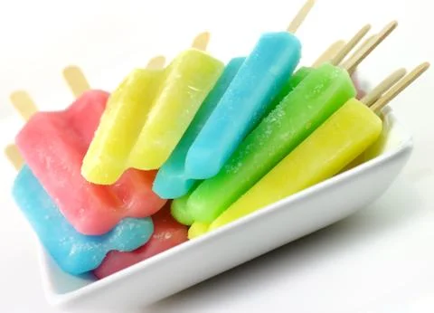 Ice cream pops Stock Photos
