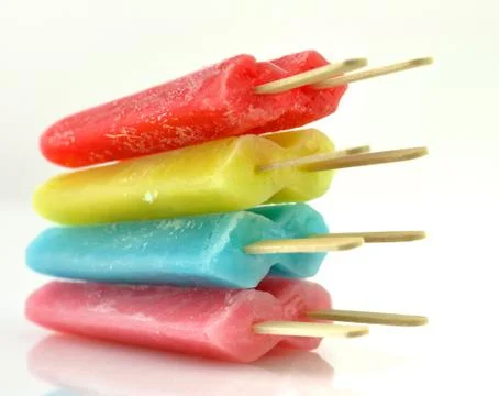 Ice cream pops Stock Photos